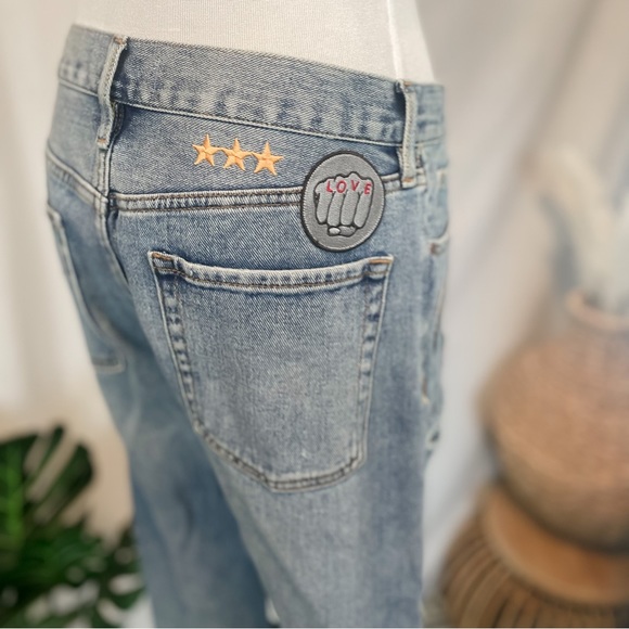 PACSUN NWOT Distressed Jeans With Patches - Picture 12 of 16